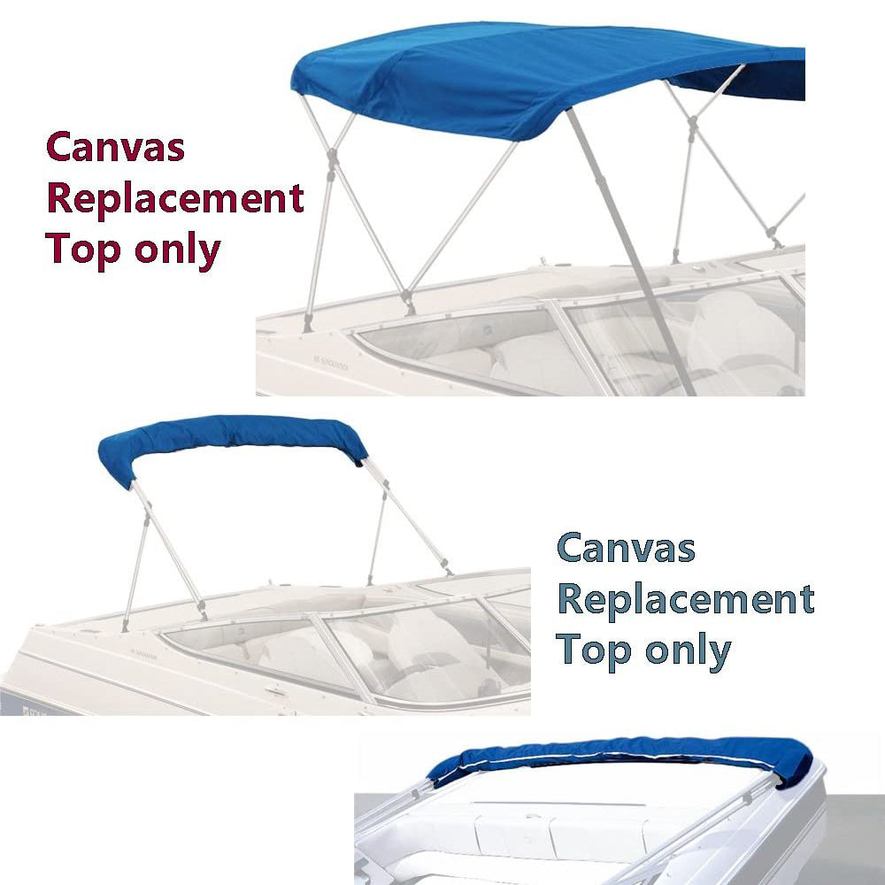 4 Bow Bimini Boat Tops Replacement Canvas Cover Blue